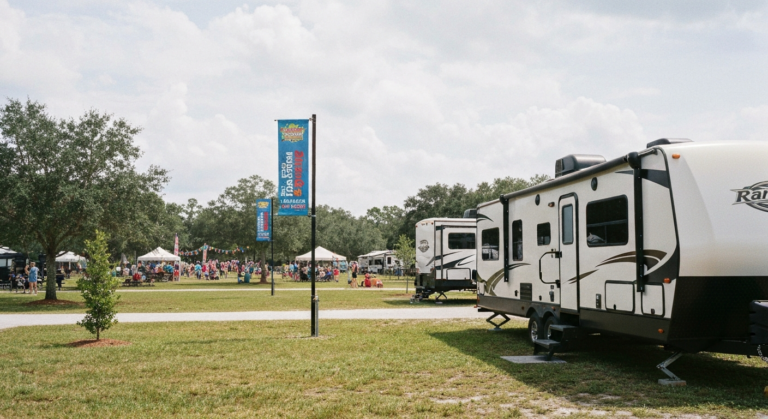 RV rental for Rainbow Springs Festival of the Arts near Belleview FL